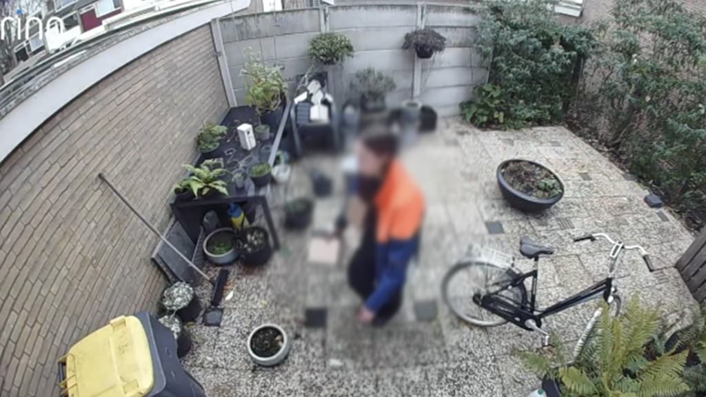 Beelden van een pakketbezorger van PostNL, gedeeld in een grote Facebookgroep. (Door RTL onherkenbaar gemaakt)